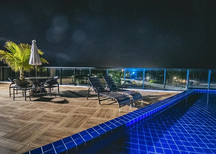 Vista Privilegiada De Coqueiral E Mar, Rooftop, Piscina E Pe Na Areia Em Maraca Pôrto das Galinhas